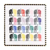 Perros by Pedro Friedeberg, Print in colors in custom Pedro Friedeberg ebonized and gilt-decorated wood frame, sold Jul 2025