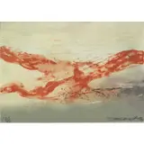 Sans titre (Carte postale no. 18) - 1991 by Zao Wou-ki, Lithographie sur papier fort, sold Jun 2022