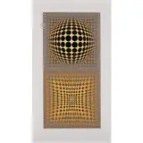 VP-118 - 1972 by Victor Vasarely, Sérigraphie en couleurs, sur papier vélin, sold Jun 2022