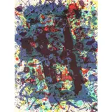 Sans titre (SF-349, Portefolio Papierski) - 1992 by Sam Francis, Lithographie sur papier vélin BFK Rives, à pleine page, sold Jun 2022