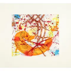 Sans titre (SFE-081 RC) - 1992 by Sam Francis, Eau-forte et aquatinte sur papier vélin Fabriano, toutes marges, sold Jun 2022