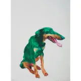 Green dog - 2007 by Zhou Chunya, Lithographie sur papier vélin, sold Jun 2022