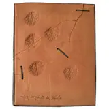 Plaque "Cinq impacts de boule by Jean-Luc Parant, Terre cuite, sold Feb 2022