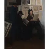 Les amateurs de dessins by Henri-Georges Bréard, Huile sur toile signée en bas à gauche, sold Mar 2022