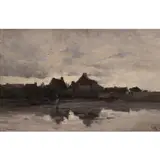 Vue de Saint-Vaast by Leon Clavel Iwill, Huile sur toile signée en bas à gauche, datée et située, sold Mar 2022