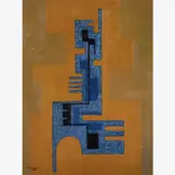 Le chevalier bleu by Ivan Da Silva Bruhns, 1927, Huile sur panneau, sold Apr 2022