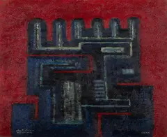 Le roi bleu by Ivan Da Silva Bruhns, 1935, Huile sur panneau, sold Apr 2022