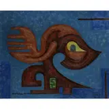 Fetiche Makouy by Ivan Da Silva Bruhns, 1960, Huile sur panneau, sold Apr 2022