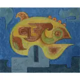 L'inconnu by Ivan Da Silva Bruhns, 1961-1962, Huile sur panneau, sold Apr 2022
