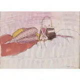 Sans titre by Gérard Schlosser, 1966, Crayon et feutres sur papier, sold Apr 2022