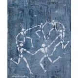 La Danse des Nus by Jérôme Mesnager, 2001, Technique mixte sur papier marouflé sur toile, sold Apr 2022
