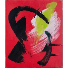 Opus 70 K by Gérard Ernest Schneider, 1974, Acrylique sur toile, sold Oct 2022