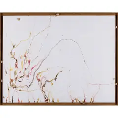 Parcours, 1977 by Claude Gilli, 1985, Huile, aquarelle et collage de coquilles d'escargots sur toile, sold Oct 2022