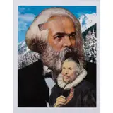 Sans titre (Marx) by Gudmundur Erro, 1975, Collage papier sur panneau d'isorel, sold Oct 2022
