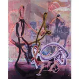 Letztes Drahtbild n°1 by Markus Oehlen, 2010, Acrylique sur toile, sold Oct 2022