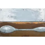 La cuillère by Pierre Buraglio, 2011, Huile sur bois, sold Oct 2022