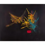 Typique by Georges Mathieu, 1974, Huile sur toile, sold Dec 2022