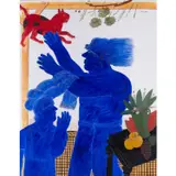 Le chat retrouvé by Alecos Fassianos, circa 1985, Huile sur toile, sold Dec 2022