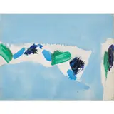 Bleu de Royan by Olivier Debré, 1978, Huile sur toile, sold Dec 2022