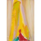 Temple à Bangkok by Olivier Debré, 1997, Huile sur toile, sold Dec 2022