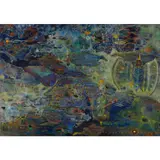 Fantasy Garden by Joseph Ntensibe, 2002, Huile sur toile, sold Nov 2022