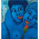 A friend by Chelenge Van Rampelberg, 2014, Acrylique sur toile, sold Nov 2022