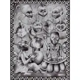 L'orchestre by Raymond Tsham, 2016, Stylo à bille sur papier, sold Nov 2022