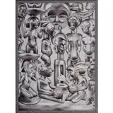 Le soleil by Raymond Tsham, 2015, Stylo à bille sur papier, sold Nov 2022