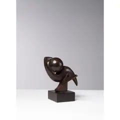 Le poids de la tradition by Abou Traoré, 2014, Bronze à patine sombre, sold Nov 2022