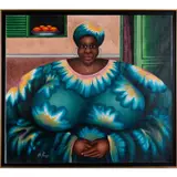 Aïcha by Augustin Kassi, 1994, Huile sur toile, sold Nov 2022