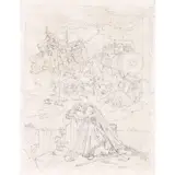 Le songe d'Ossian by Jean-Auguste-Dominique Ingres, Crayon noir, sold Sep 2022
