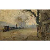 Le bord du bois by Paul de Frick, Huile sur carton, sold Sep 2022
