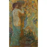 Nymphe en sous-bois by Octave Denis Victor Guillonnet, Huile sur panneau, signée en bas à droite, sold Sep 2022