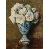Bouquet de Rose by Albert Pallandre, Huile sur toile, signée en bas à droite, sold Sep 2022