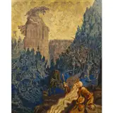 Le juif errant et Gargantua by Gustave Doré, Huile sur toile, sold Sep 2022