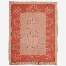 Swedish-style flatweave carpet by Contemporary, hand-woven wool, sold Jan 2023