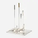Sol Lunaire candelabrum by Jacques Sitoleux, c. 1959, silverplate, sold Jan 2023