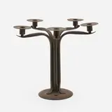 Candelabrum by Hayno Focken, c. 1950, brass, sold Jan 2023