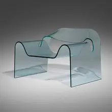 Ghost chair by Cini Boeri, tempered glass, sold Jan 2023