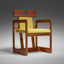 Cuiabá armchair by Sergio Rodrigues, 1985, peroba, nylon, sold Jan 2023
