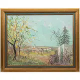 Landscape with village by Maurice Buffet, Gouache on paper, offered Sep 2026