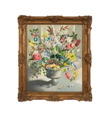 Untitled - Floral Still Life in Urn by Anna Zinkeisen, oil on canvas, sold Jan 2026