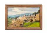 Untitled - Country Town Landscape - 20th century by Anne Isabella Brooke, oil on canvas, sold Jan 2026