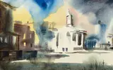 DE artist by Edward Grant, watercolor, sold Dec 2023