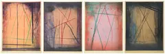 (4) abstract etchings by James Groff, etching and aquatint, sold Dec 2023