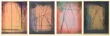 (4) abstract etchings by James Groff, etching and aquatint, sold Dec 2023