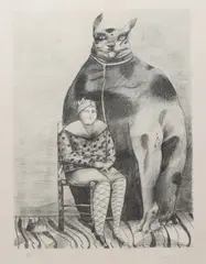 PA artist by Peter Paone, lithograph "Just Friends", sold Dec 2023