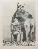 PA artist by Peter Paone, lithograph "Just Friends", sold Dec 2023