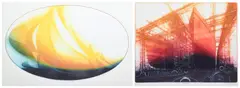 (2) etchings by Donald Stoltenberg, etching and aquatint on paper, sold Dec 2023