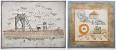 Untitled by Louttre.B, mixed media prints, sold Dec 2023